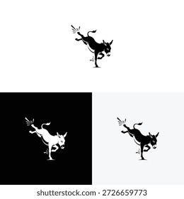 Ilustración de icono de Vector de logotipo de burro
