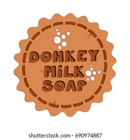 Donkey milk soap vector badge 