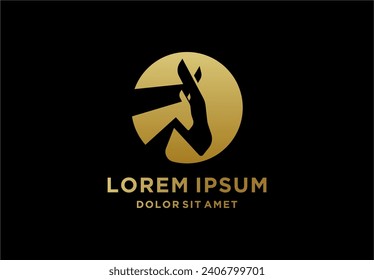 Donkey Mule Logo Icon Vector