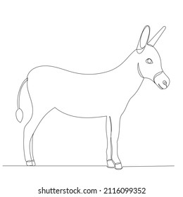 plano de línea de burro, vector, aislado