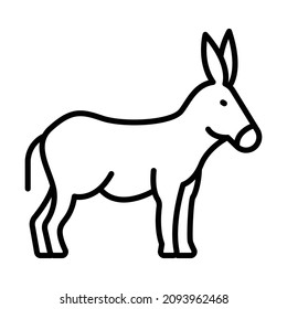 Donkey Outline Icon Animal Vector