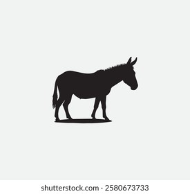 donkey outline silhouette graphic element Illustration template design