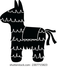 Donkey Pinata Clipart (Editable) - Vector Illustration