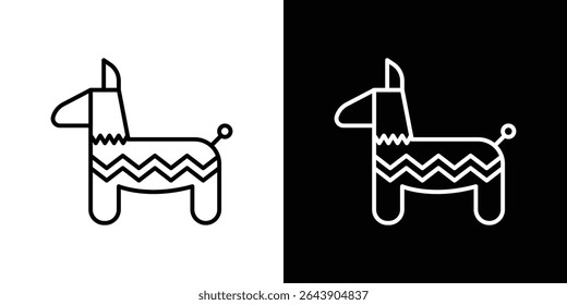 Donkey pinata icon symbol concept for graphic design, Website, UI. EPS