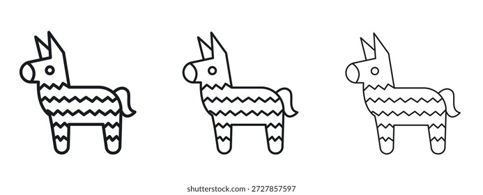 Donkey pinata ícone vetor Logo Design Template. Gráficos de Traçado editáveis.