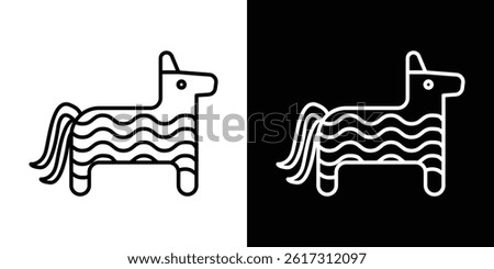 Donkey pinata icon vector for web and mobile app. Symbol isolated.