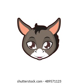 Donkey portrait illustration