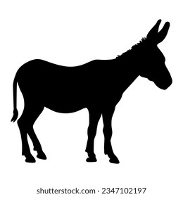 Donkey silhouette icon. Vector illustration