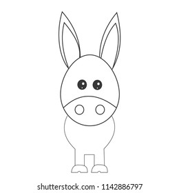 Donkey silhouette icon.Vector