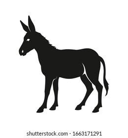 Donkey silhouette isolated icon vector illustration design
