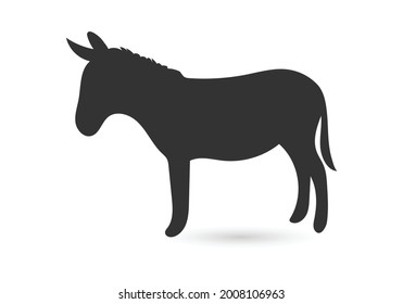 donkey silhouette isolated icon vector illustration design