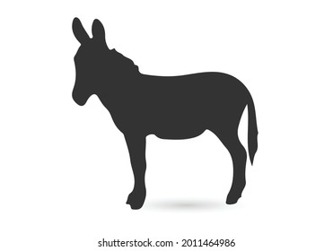 donkey silhouette isolated icon vector illustration design