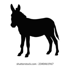 Donkey silhouette isolated icon vector illustration design.