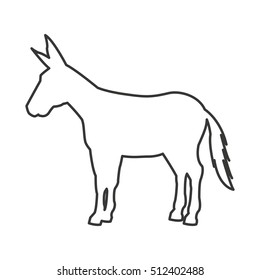 donkey silhouette isolated icon vector illustration design