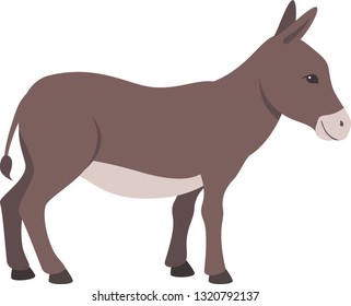 donkey silhouette profile full length