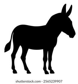 Donkey silhouette vector icon sign symbol illustration design.
