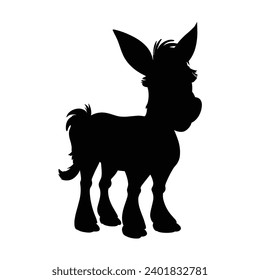 Silhouette de burro. Ilustración del vector del burro.