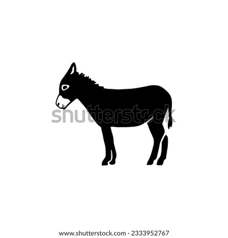 donkey silhouette vector illustration concept
