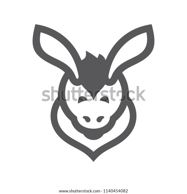 Donkey Simple Sign Stock Vector (Royalty Free) 1140454082 | Shutterstock