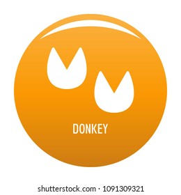 Donkey step icon. Simple illustration of donkey step vector icon for any design orange