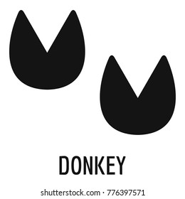 Donkey step icon. Simple illustration of donkey step vector icon for web