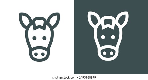 Donkey Symbol Sign Icon Vector