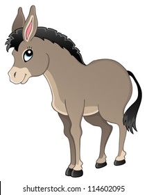 Donkey theme image 1 - vector illustration.