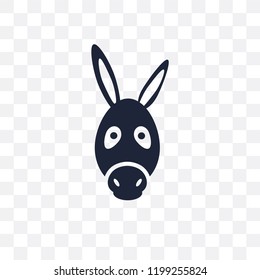 Donkey transparent icon. Donkey symbol design from Animals collection. Simple element vector illustration on transparent background.