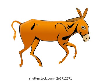 Donkey vector drawing 