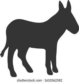 Donkey vector icon. Flat Donkey symbol is isolated on a white background.