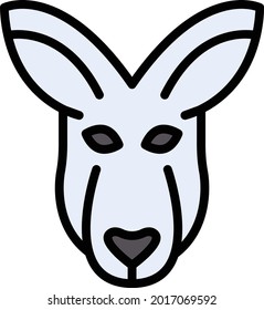 donkey vector line colour icon