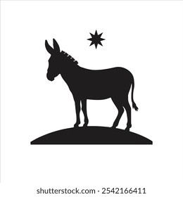 A donkey vector style art  illustration