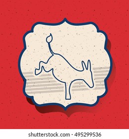 Donkey of vote inside frame design