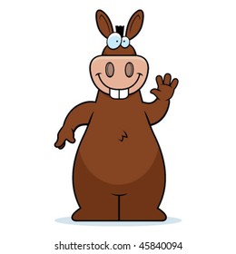 Donkey Waving
