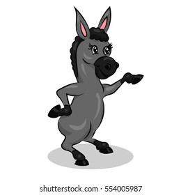 donkey at the white background