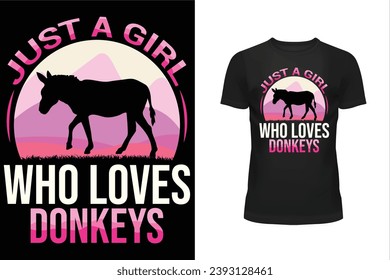 Donkeys lover t shirt design, Animal lover t shirt design, Typography t shirt design, T shirt design