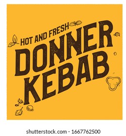 Donner Kebab Illustration Logo Vector