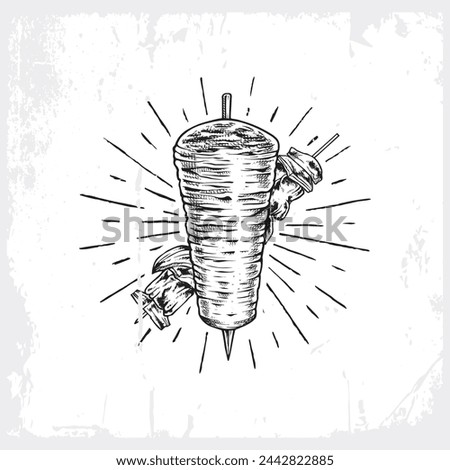 Donner vector drawing illustration design