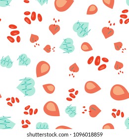 Donor blood seamless pattern in flat style. For textile, medicine and packaging design. Vector illustration