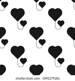 Donor blood seamless pattern in simple style. For textile, medicine and packaging design. Vector illustration