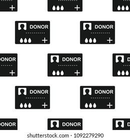 Donor blood seamless pattern in simple style. For textile, medicine and packaging design. Vector illustration