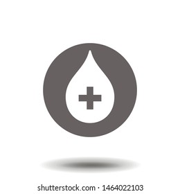 Donor concept. Flat blood drop isolated. Simple vector illustration for graphic. EPS 10