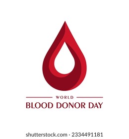 Logo del Día del Donante. Día Mundial de los Donantes. Ilustración del vector
