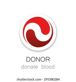 Donor - Donate blood. Template for design. Medicine Cardiology Donor Healthy concept icon. World blood donor day - 14 June. Blood drop illustration.
