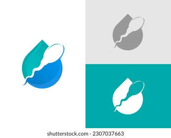 Donación de donante icono del logotipo del esperma icono ilustración del vector