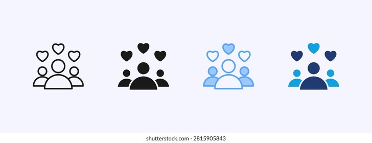 Donor Icon Set Multiple Style Collection Illustration