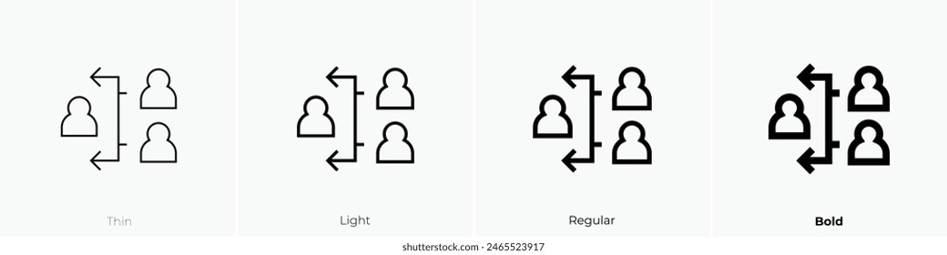 donor icon. Thin, Light Regular And Bold style design isolated on white background