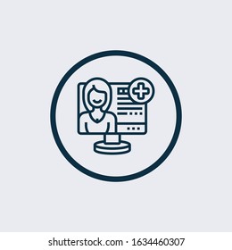 donor icon vector from blood donation collection. Thin line donor outline icon vector illustration. Linear symbol for use on web and mobile apps, logo, print media
