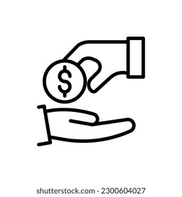Icono del donante en vector. Ilustración