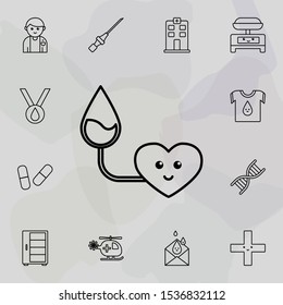 Donor life icon. Universal set of Blood donation for website design and development, app development